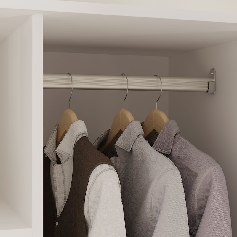 Kerrogee Bedroom Armoires Wardrobe with Mirror Drawers and Doors