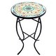 preview thumbnail 48 of 68, Indoor/Outdoor Turkish Mosaic Tile Side Table and Plant Stand