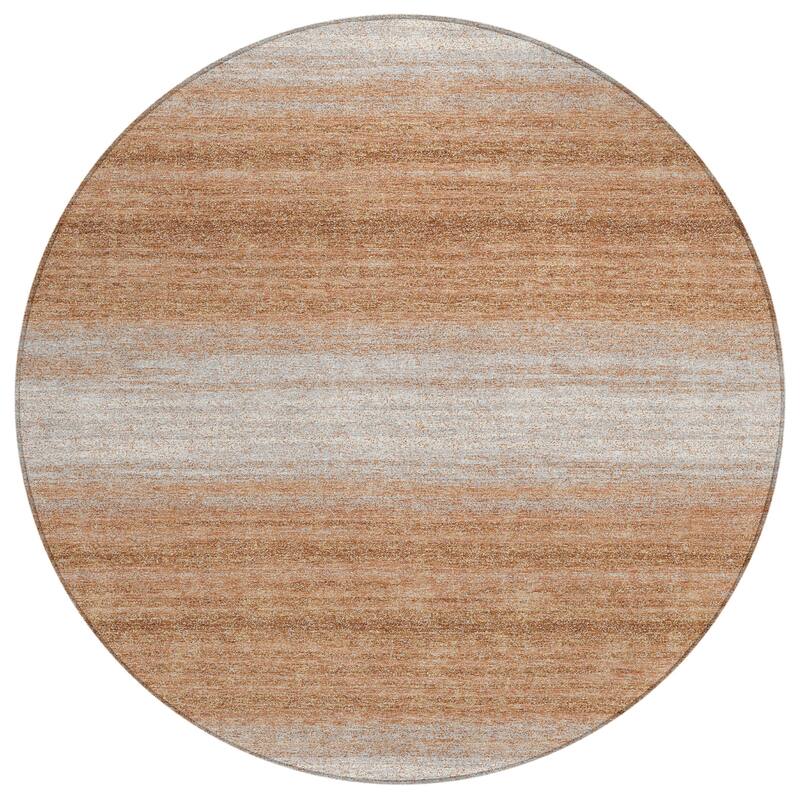 Machine Washable Indoor/ Outdoor Ombre Stripe Chantille Rug