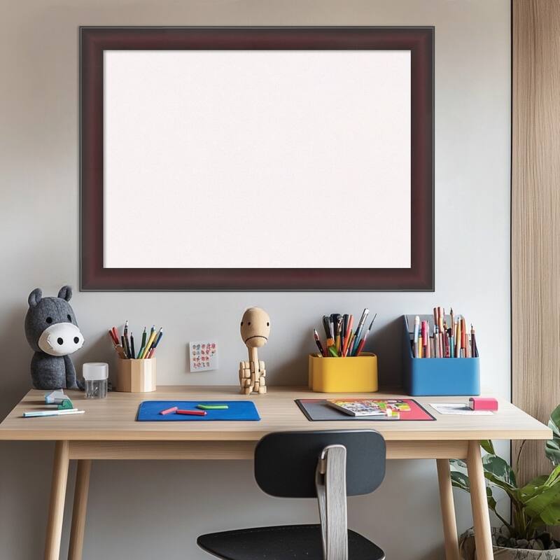 Grand Cherry Narrow Framed Cork Board - Bulletin Board, Organization Board, Pin Board