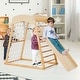 preview thumbnail 7 of 19, Costway 6-in-1 Wood Jungle Gym Montessori Climbing Play Set with - See Details