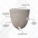 preview thumbnail 50 of 59, Kante 18 Inch Dia Round Concrete Planter, Indoor Outdoor Large Plant Pot