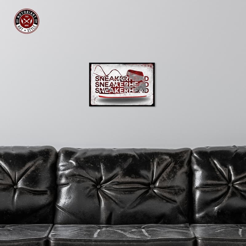 Notoriart Sneakerhead Red Gallery Wrapped Sneaker 1 Piece Canvas Wall Art