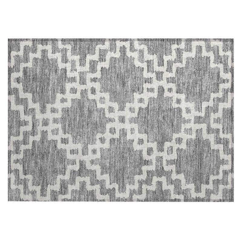 Machine Washable Indoor/ Outdoor Chantille Geo Trellis Rug