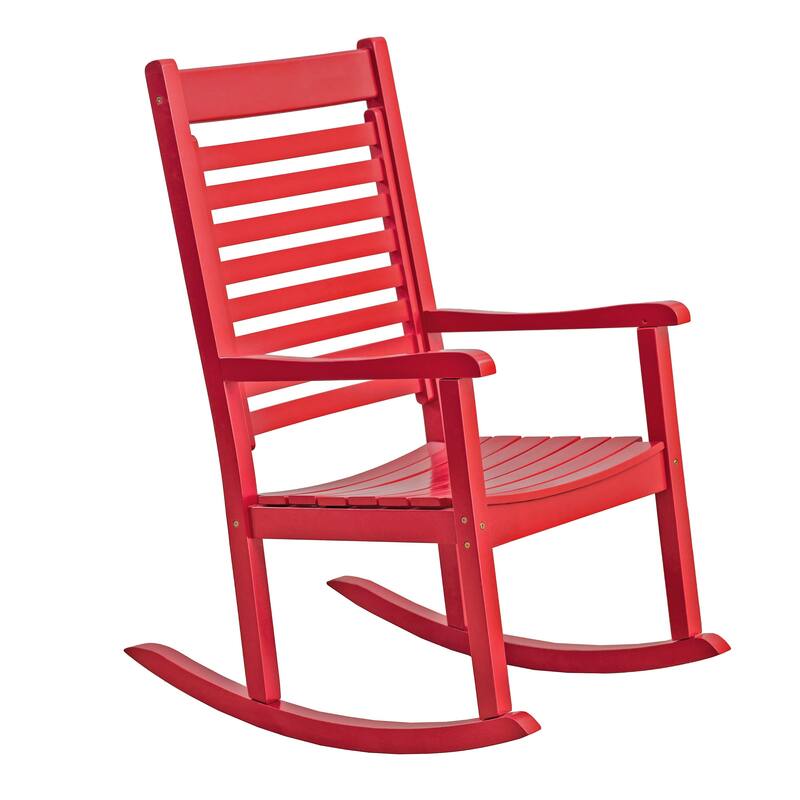 Elemental Modern Oversize Wood Outdoor Patio Rocking Chair