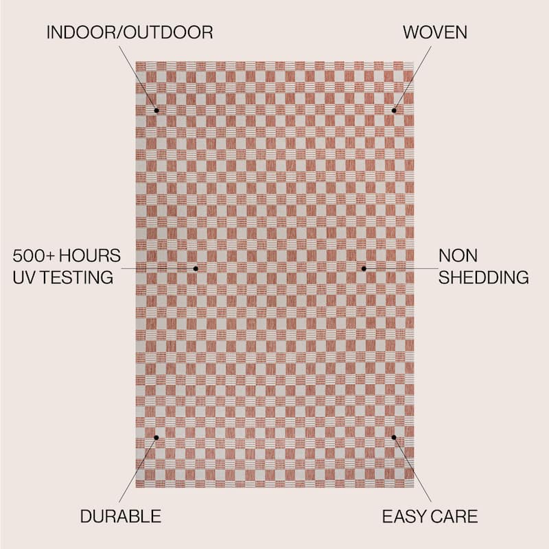 JONATHAN Y Maribel Traditional Cottage Checkerboard Green/Cream Indoor/Outdoor Area Rug