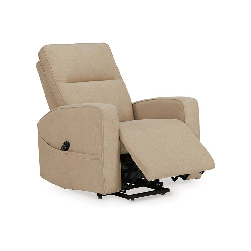 Lawson Power Lift Recliner Chair, Taupe Polyester, Soft Foam Cushioned