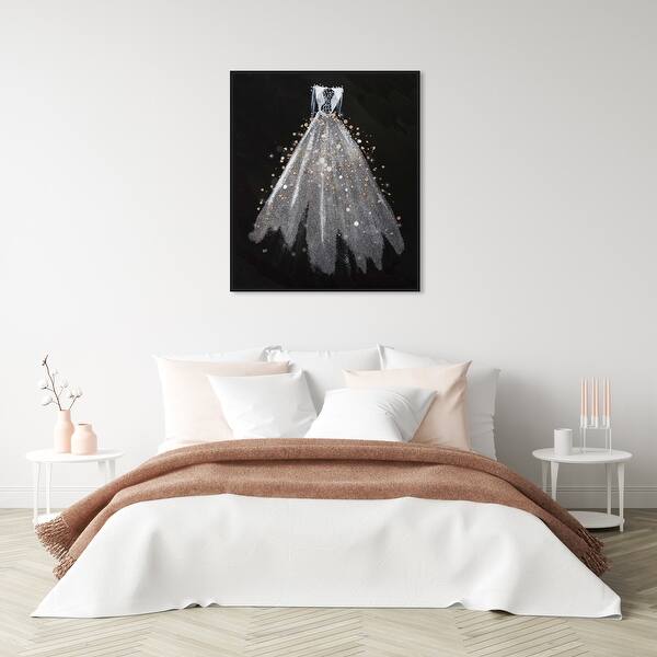 Oliver Gal 'Cinderella Night' Fashion and Glam Wall Art Framed Canvas Print  Dress - Gold, Black - Bed Bath & Beyond - 32480710