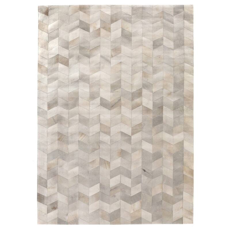 Exquisite Rugs Natural Ivory Leather Hair-on-Hide Rug (5' x 8'). - 5' x ...