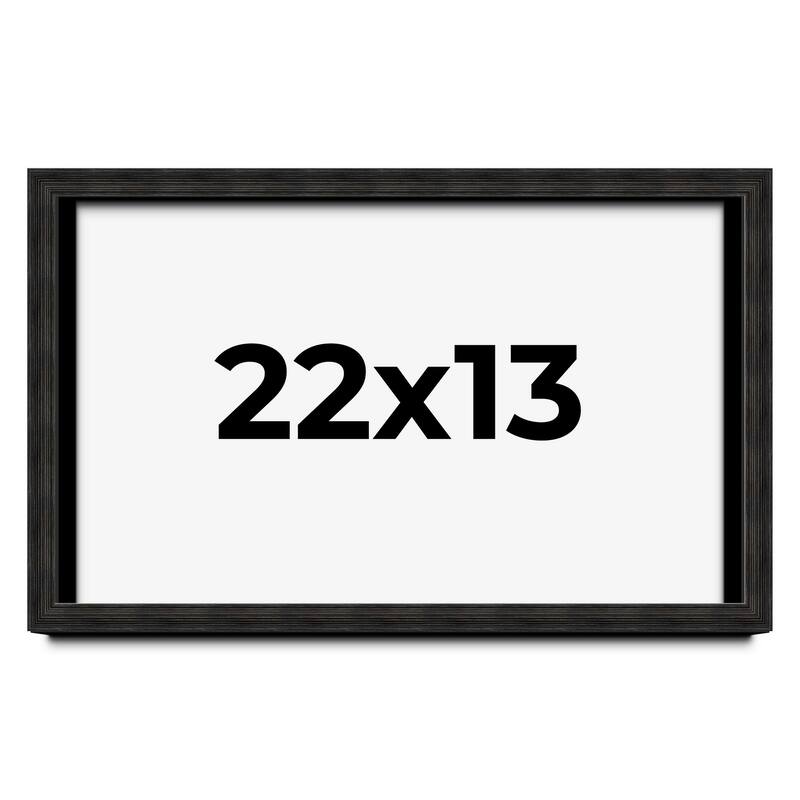 22x13 Shadow Box Black Rustic Barnwood Display Frame | 1.125 Inch