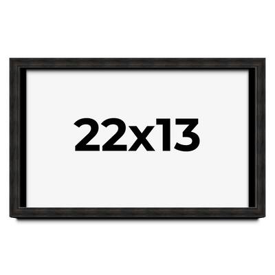 22x13 Shadow Box Black Rustic Barnwood Display Frame | 1.125 Inch