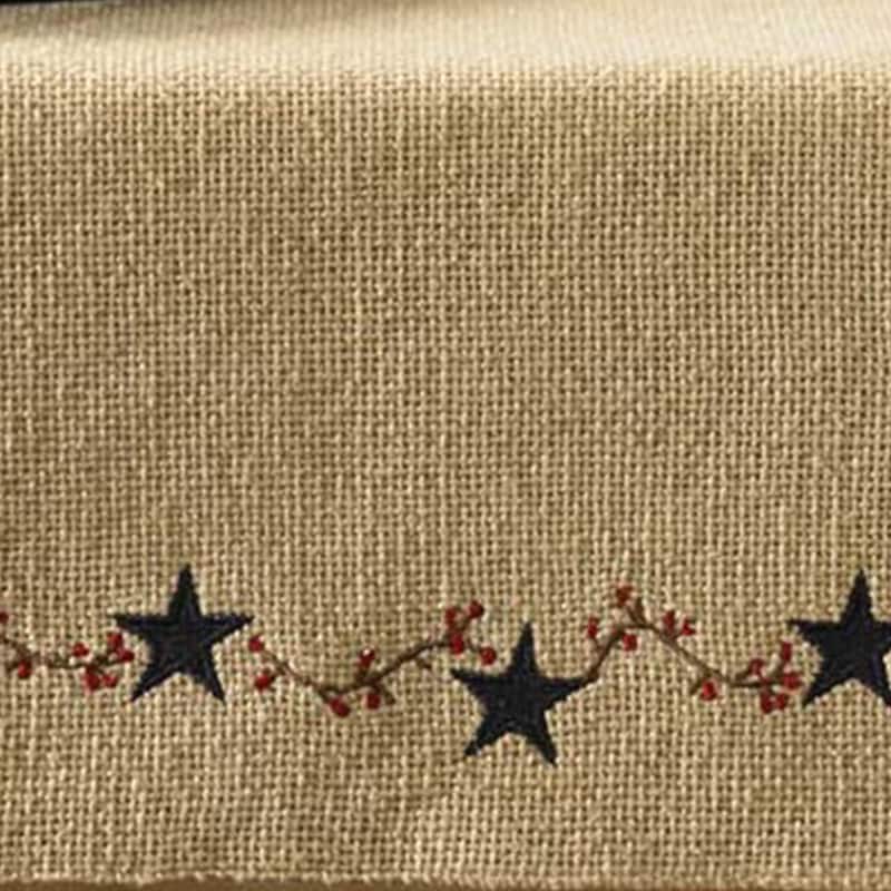 Park Designs Burlap Star Table Runner - 54"L - 13" x 54"
