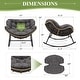 preview thumbnail 32 of 44, Oversized Indoor Outdoor Royal Papasan Rocking Chair, Patio Egg Rocker with Cushions, 450 lb Capacity