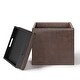 preview thumbnail 19 of 92, WYNDENHALL Townsend 17 inch Wide Contemporary Square Storage Ottoman
