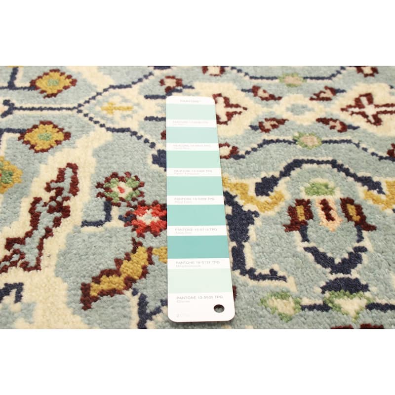 ECARPETGALLERY Hand-knotted Serapi Heritage Turquoise Wool Rug - 2'5 x 9'7