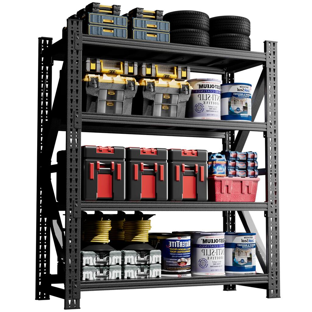 Heavy Duty Metal Adjustable Garage Shelves, 4000LBS Storage Rack Industrial Shelving Unit for Warehouse