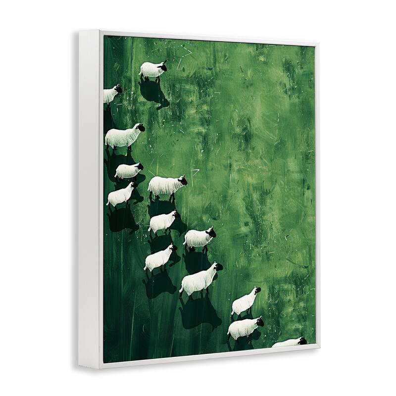 Stupell Wandering Sheep Abstraction Framed Giclee Art Design By Arlington Prints