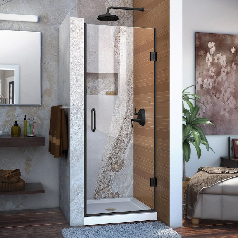 72" H Frameless Double Hinge Design Shower Door With Handle