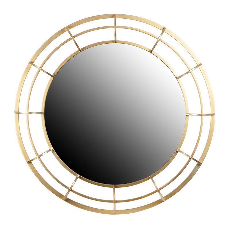 Wire Framed Wall Mirror, Gold - Gold