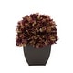 preview thumbnail 31 of 30, Faux Hydrangea in Matte Brown Tapered Zinc Cube