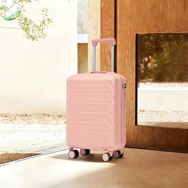 20 Inch ABS Hard Shell Travel Checked Luggage, Scratch Resistant Surface Four Multi-Directional Wheels, With Combination Lock