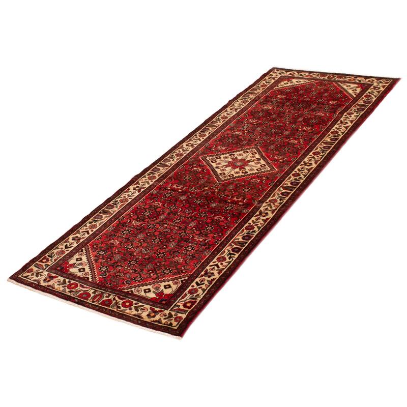 ECARPETGALLERY Hand-knotted Andelz Red Wool Rug - 3'8 x 10'3
