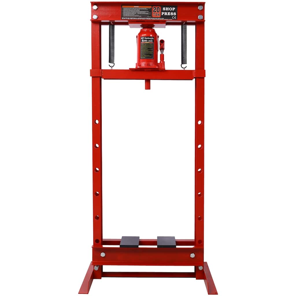 20 Ton Hydraulic Shop Press With Working Table H-Frame Garage Press Including Bending Straightening Pressing Components