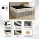 preview thumbnail 15 of 14, CraftPorch 5-Inch Metal Box Spring with Warm Grey Linen Cover