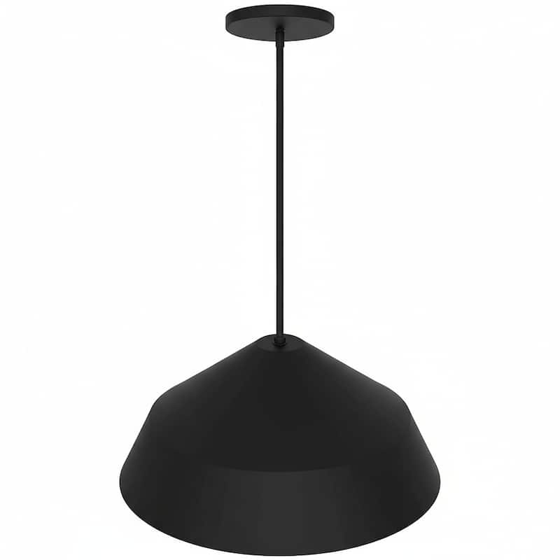 22 inch LED Ceiling Light 25W 1500 Lumens Dimmable 5 Color Temperatures Etched Glass - Black