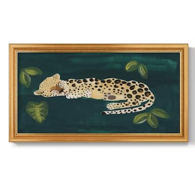 Lethargic Leopard II Premium Framed Canvas- Ready to Hang