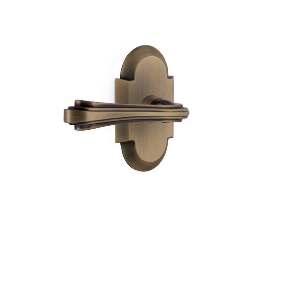 Nostalgic Warehouse COTFLR_PRV_234_NK_RH Fleur Right Handed Privacy Door Lever Set with Cottage Rose for 2-3/4" Backset Doors