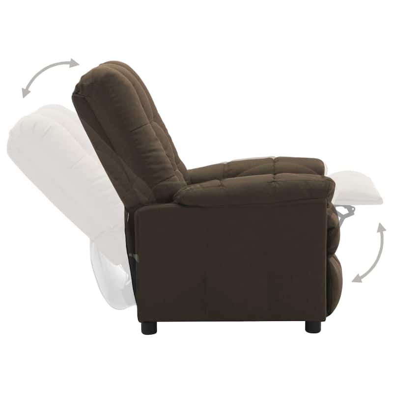 vidaXL Recliner Chair Leisure Cozy Recliner for Home Theater Cinema Fabric - 29.1" x 38.9" x 40.1"