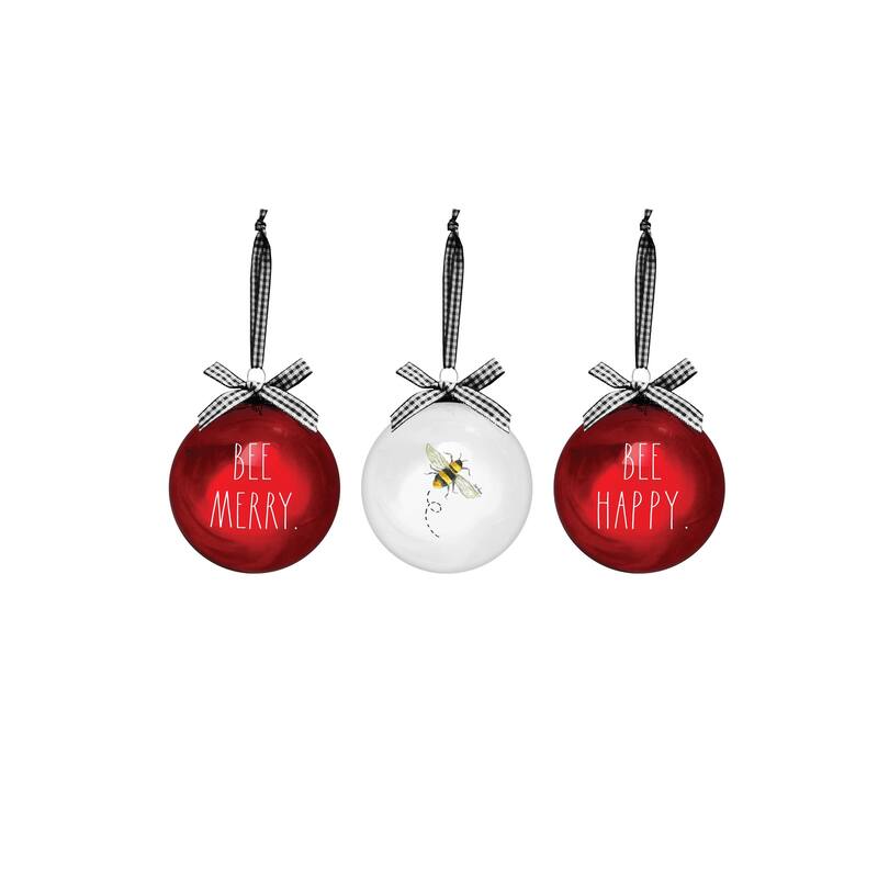 Rae Dunn Set of 3 CHRISTMAS Ornaments