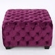 preview thumbnail 30 of 54, Jaymee Modern Glam Button Tufted Velvet Ottoman by Christopher Knight Home
