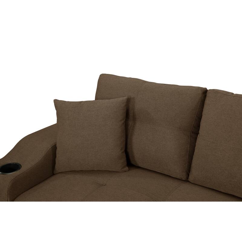 Comfortable sofa with magazine pocket,left and right interchangeable