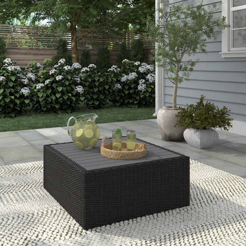 Portland Outdoor Square Coffee Table - 33.25" x 33" x 14.25"