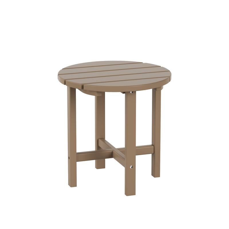 Altura Outdoor Eco-Friendly All Weather Adirondack Chair with Side Table (2-Piece Set)