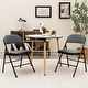 preview thumbnail 4 of 8, Gymax Set of 6 Folding Chairs Fabric Upholstered Padded Seat Metal