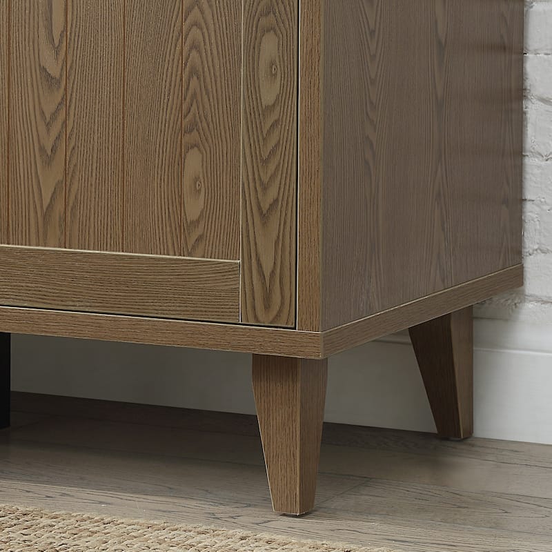 Modern 60 Inch TV Stand for TVs up to 65 inches, Classic Walnut Finish