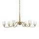 preview thumbnail 6 of 13, Uttermost Barcelona 6 Light Brass Chandelier - 40.25"W x 40.25"D x 15.5"H