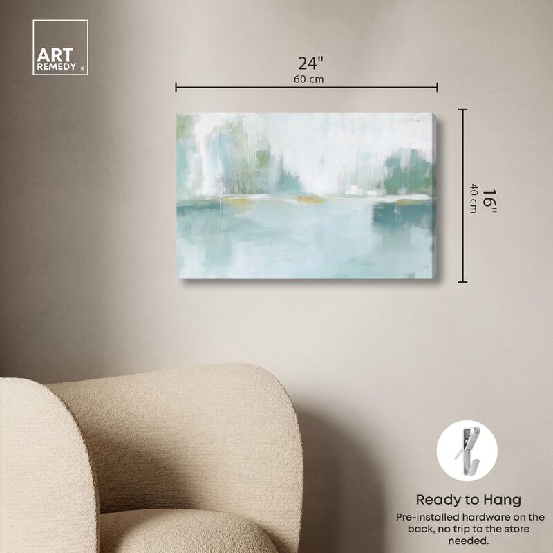 Mirrored Aqua Dream I Canvas by Art Remedy, Gallery Wrapped