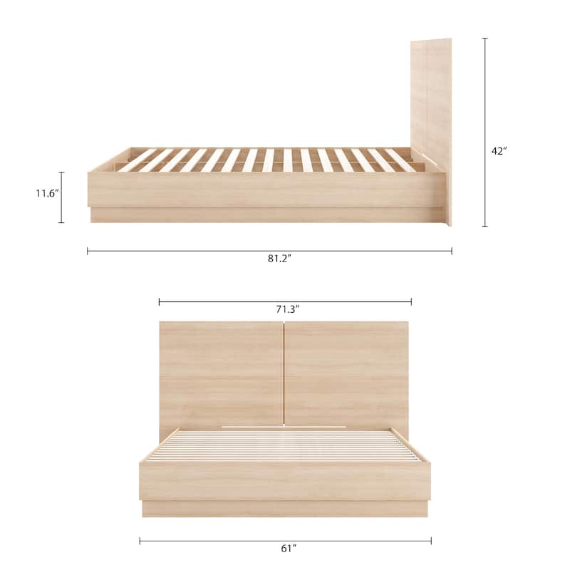 Milano Platform Bed with Headboard