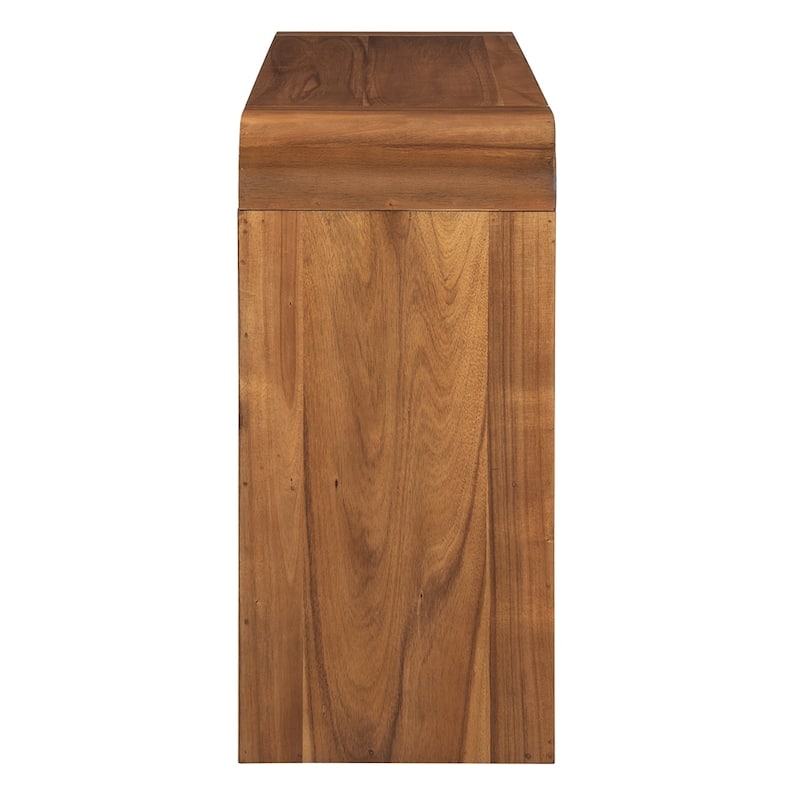 Entryway Table Console Table with Fluted 2-Drawer Rustic Sofa Table