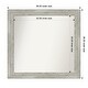 preview thumbnail 19 of 119, Dove Greywash Framed Non-Beveled Custom Wall Mirror, Bathroom Vanity Mirror Outer Size: 38 x 36