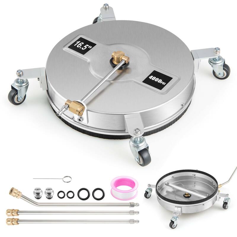 Costway 16.5" Pressure Washer Surface Cleaner Stainless Steel Surface - See Details - See Details