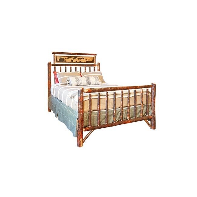 Hickory Log Art Bed Frame On Sale Overstock 33627893