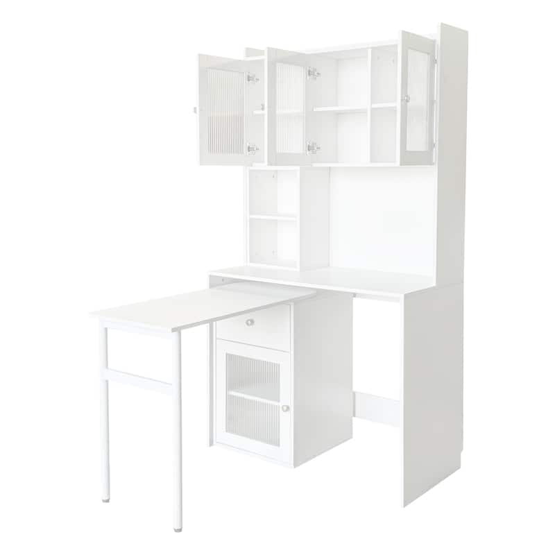 Computer Desk with Hutch & Bookshelf