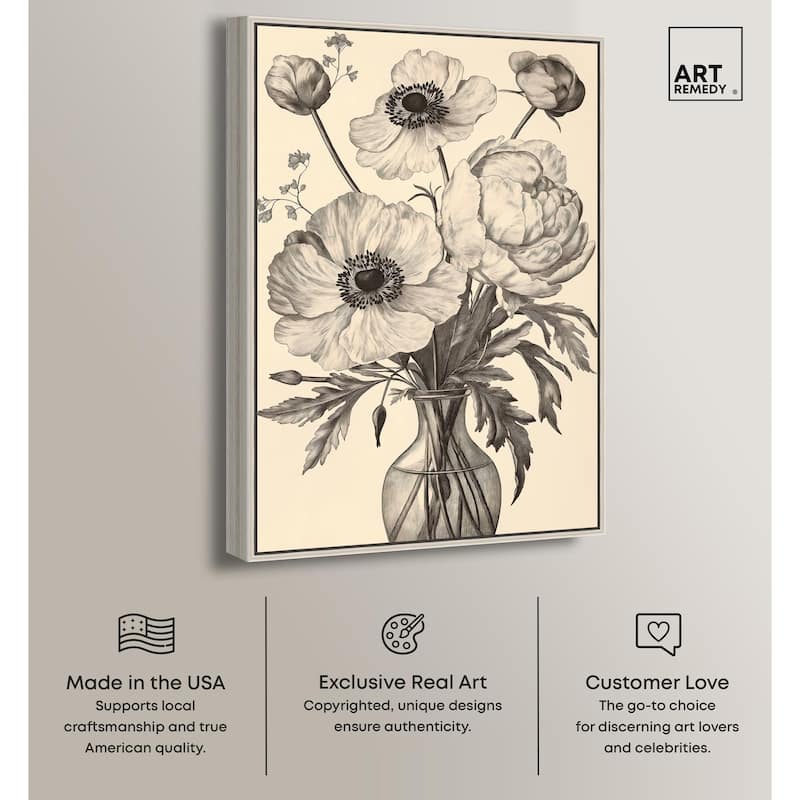 Vase of Vellum Canvas by Art Remedy