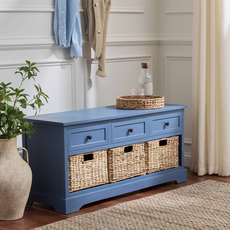 SAFAVIEH Ara Grey 3-Drawer Storage Unit - 42.1" x 15.4" x 19.7" - 42"W x 15"D x 20"H