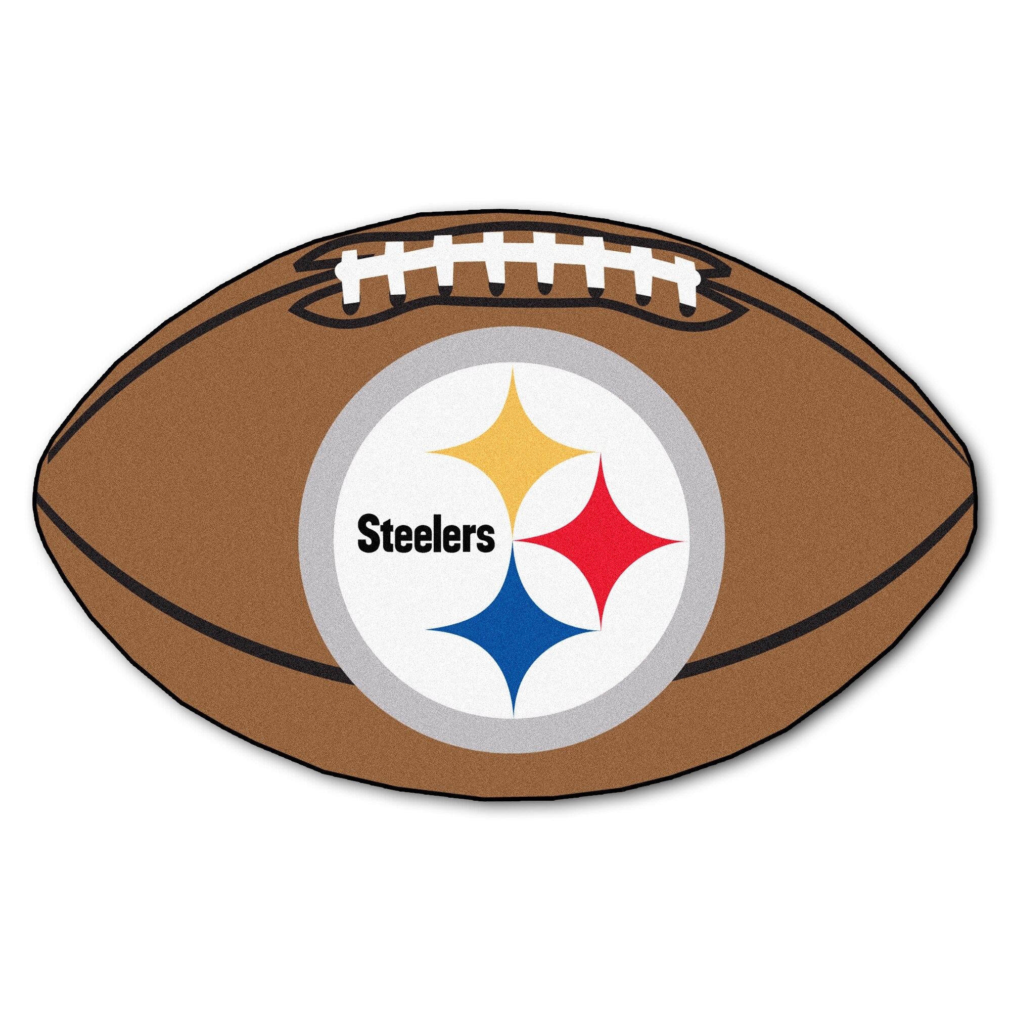 Shop Nfl Pittsburgh Steelers Football Shaped Mat Area Rug On
